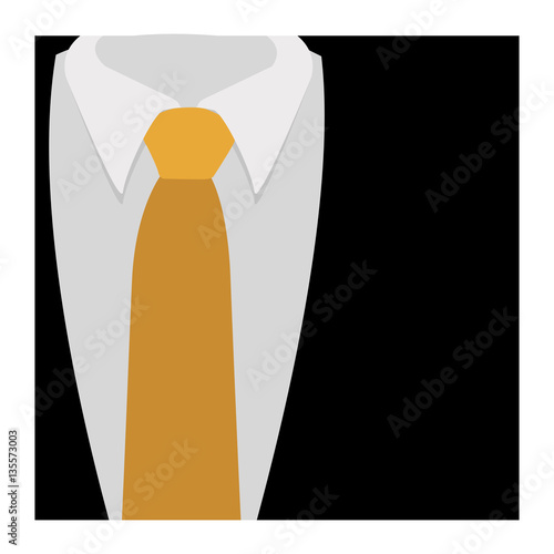 color silhouette with formal suit and tie close up vector illustration