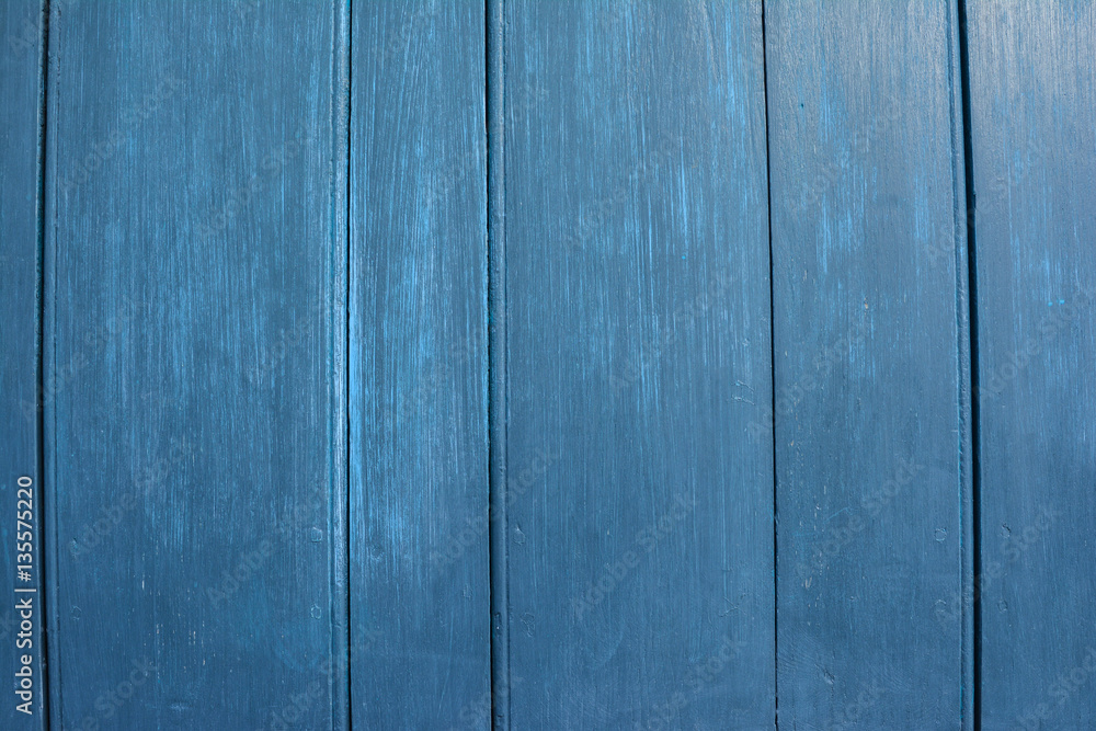 Naklejka premium Old blue wooden background or texture.