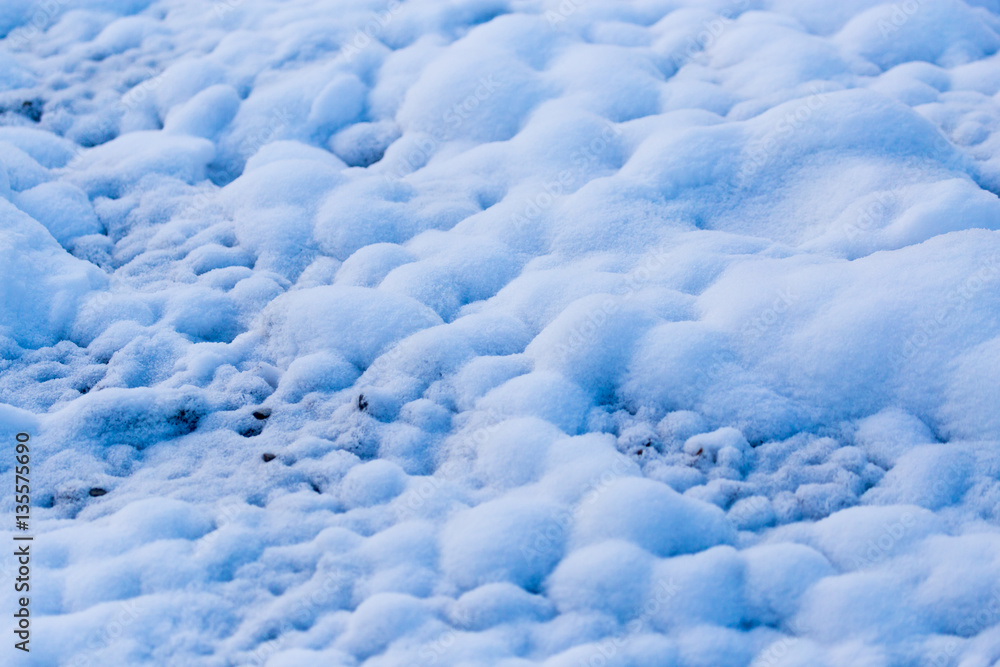 Fototapeta premium blue snow in the morning as a background