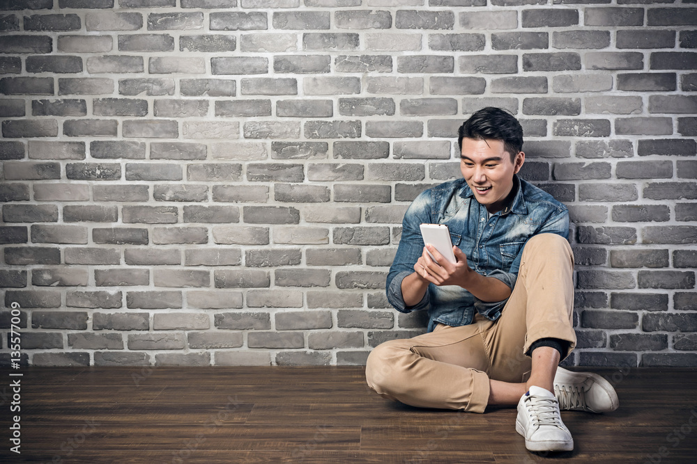 man using smartphone man using smartphone