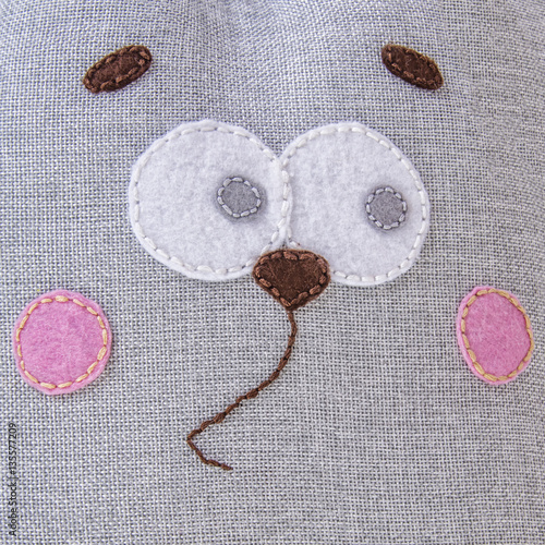 Obraz na płótnie textile background with handmade embroidery w salonie