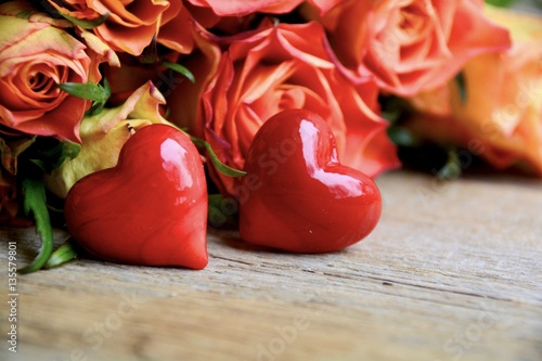 Grußkarte - Liebe - Rosen u...