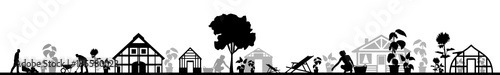 Silhouette Garten