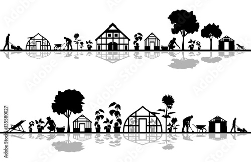 Silhouette Garten