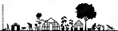 Silhouette Garten