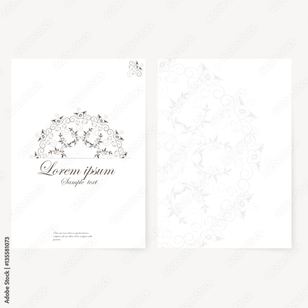 template for folder, business card and invitation template for folder, business card and invitation