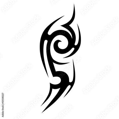 Fototapeta Naklejka Na Ścianę i Meble -  Tattoo tribal sleeve vector. Tribal tattoos design element. Art tribal tattoo.