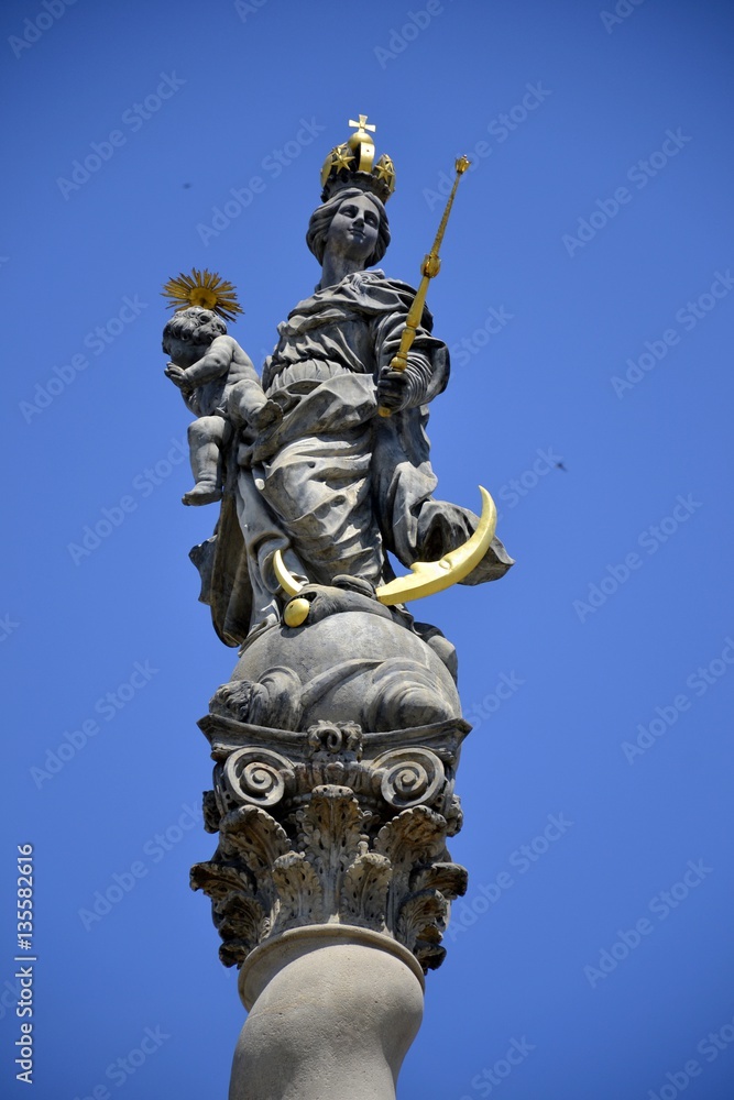Architecture from Olomouc with blue sky Architecture from Olomouc with blue sky