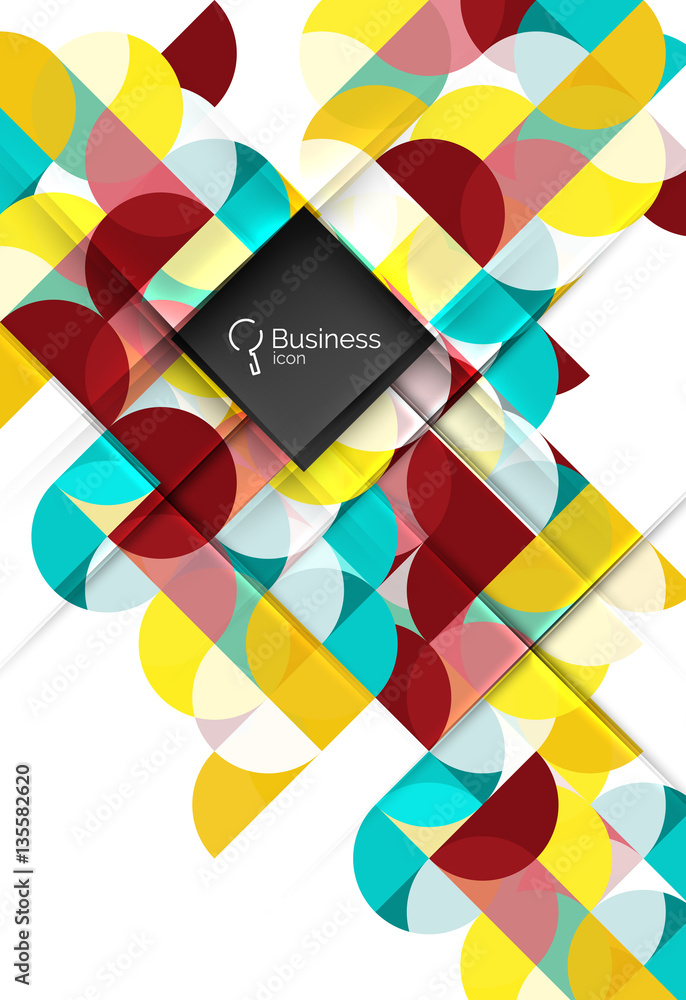Obraz premium Geometric shape on white vector