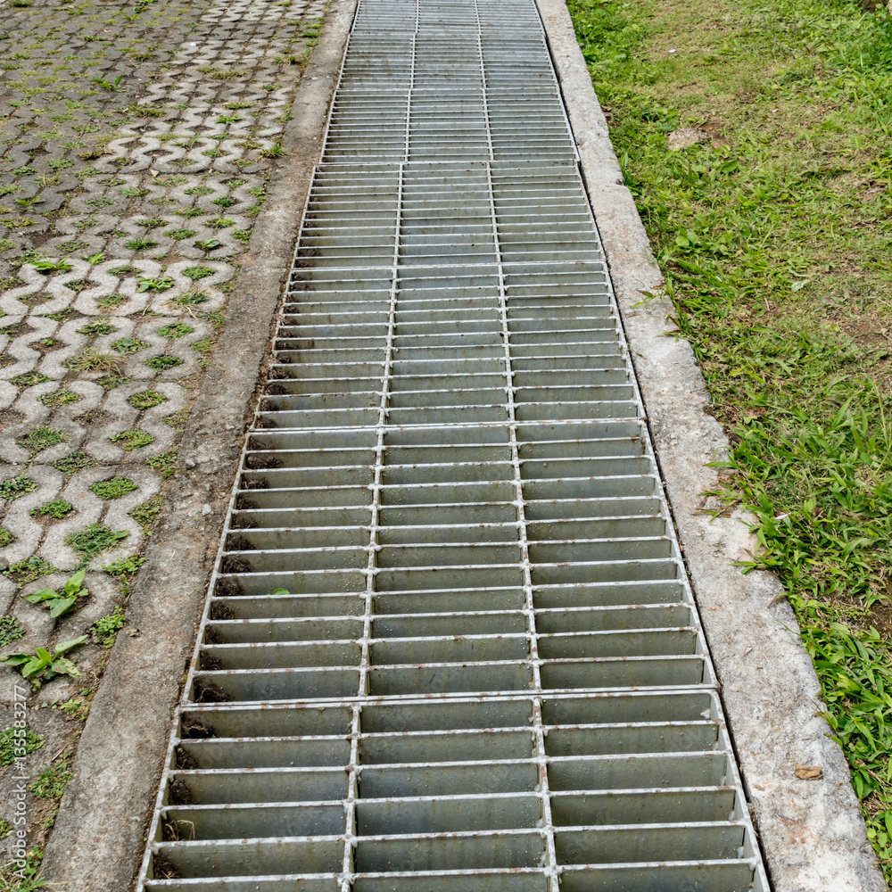 Obraz premium Metal drain cover