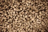 Brown wood pile background texture pattern