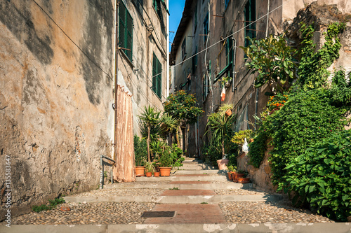 Fototapeta Naklejka Na Ścianę i Meble -  beautiful ancient streets of the Italian city