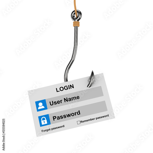 3d concept of phishing photo