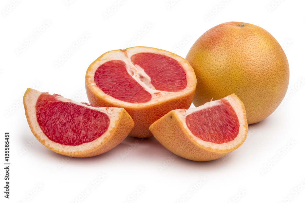 Red grapefruit isolated on white background. Clipping path included in JPEG. Red grapefruit isolated on white background. Clipping path included in JPEG.