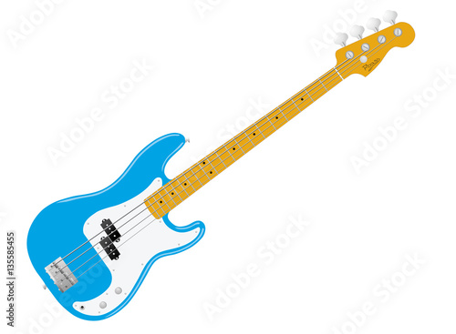 Electric bass guitar vector