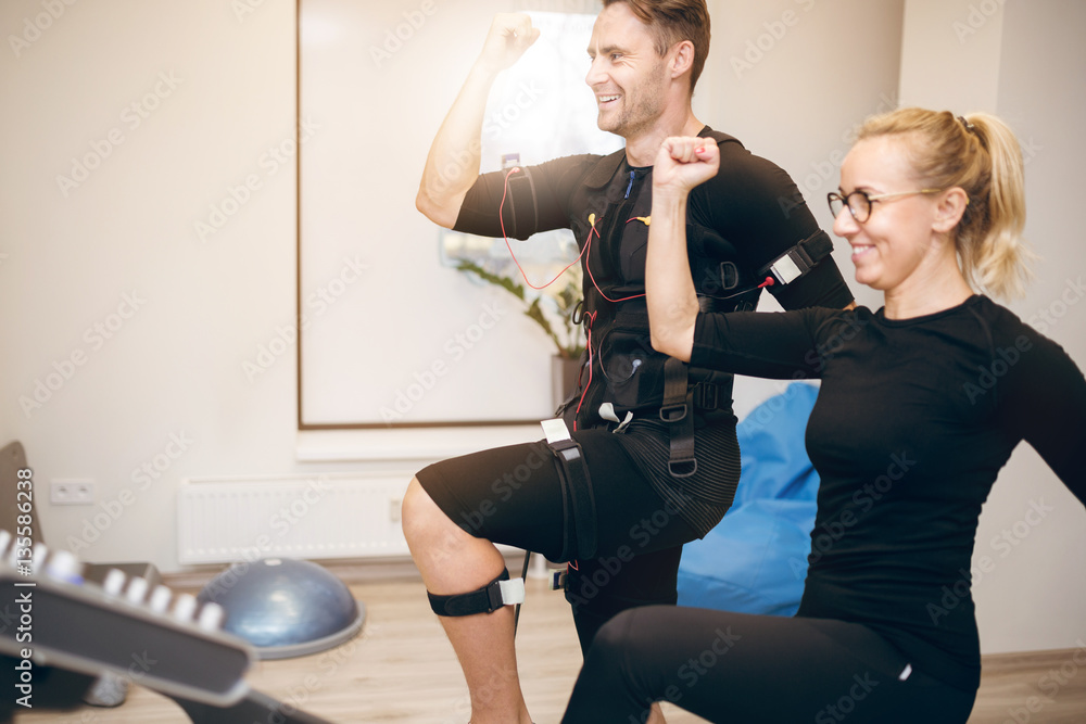 Obraz premium Ems training can be fun