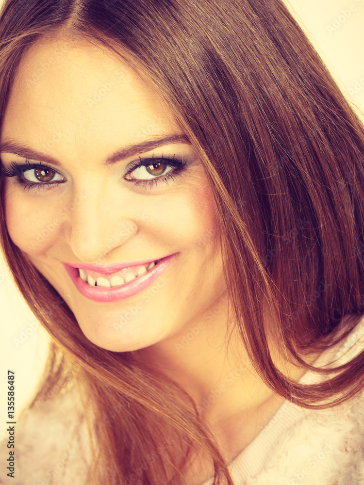 Portrait of happy, positive attractive woman