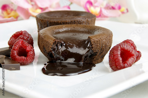 Photos fondant au chocolat