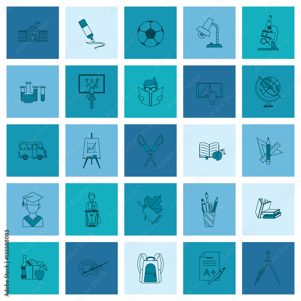 School and Education Icons School and Education Icons