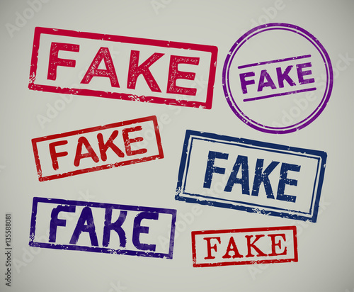 Fake stamps set, vector