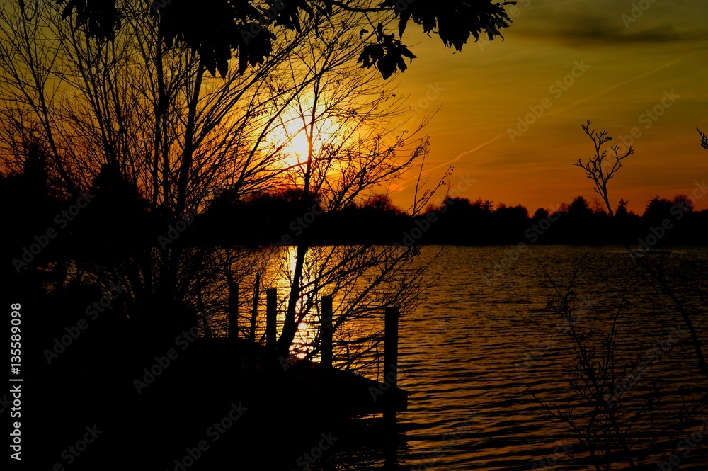 Naklejka premium Coucher de soleil