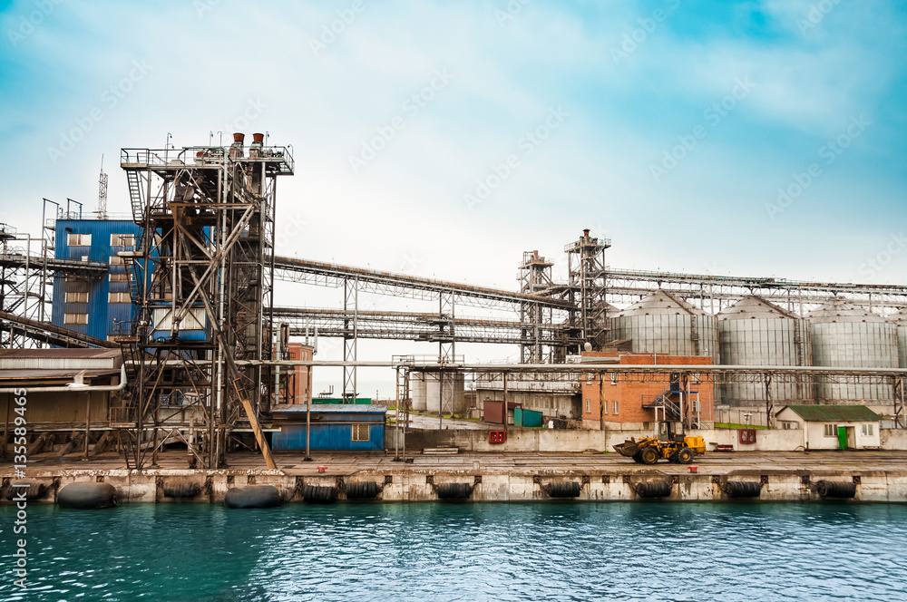 Oil and gas processing plant. Oil and gas processing plant.