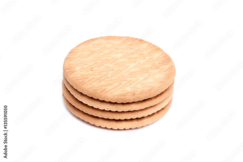 вкусное круглое печенье на белом фоне \ delicious round cookies isolated вкусное круглое печенье на белом фоне \ delicious round cookies isolated
