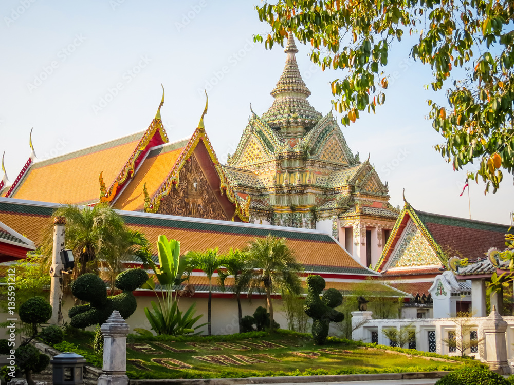 Obraz premium Ancient Wat Pho Temple, Bangkok, Thailand