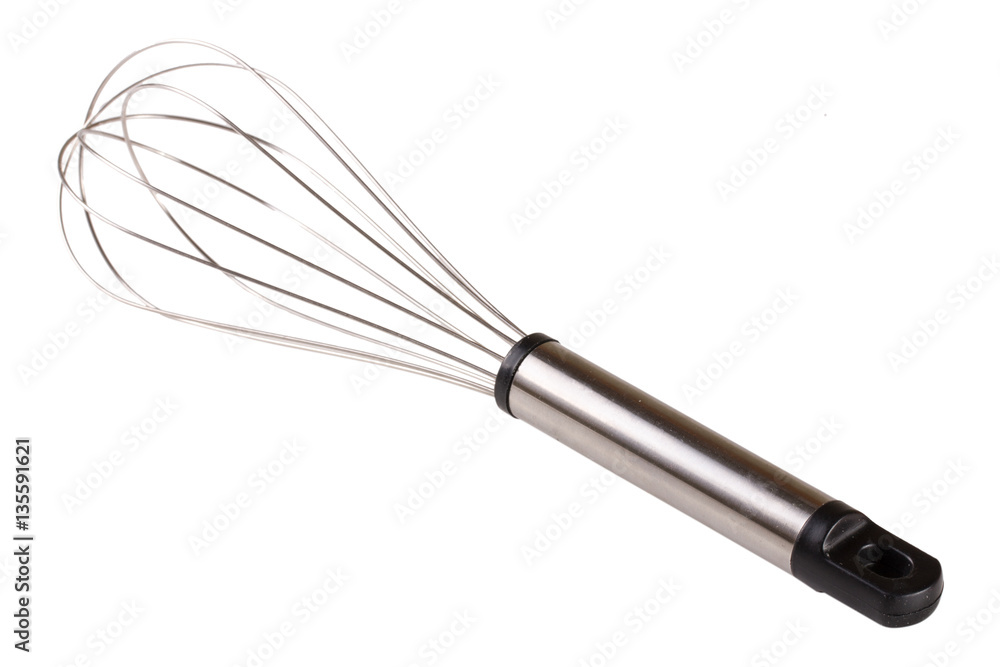 Metal whisk for whipping isolated on white background Metal whisk for whipping isolated on white background