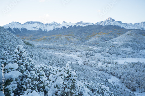 winter mountain range colorado photo