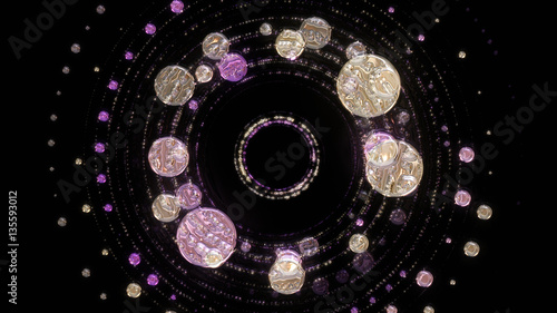 Wonderful abstract illustrated glass background objects