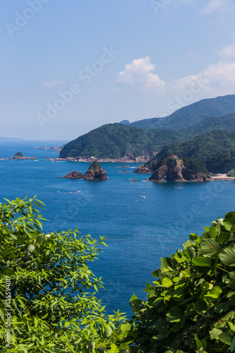 Seascape and coastline in Jusambutsu park, Amakusa, Kumamoto. photo