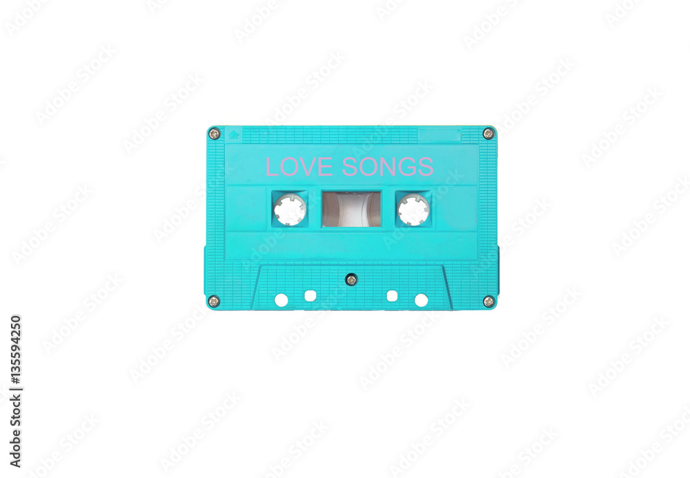 vintage audio cassette tape ,love songs