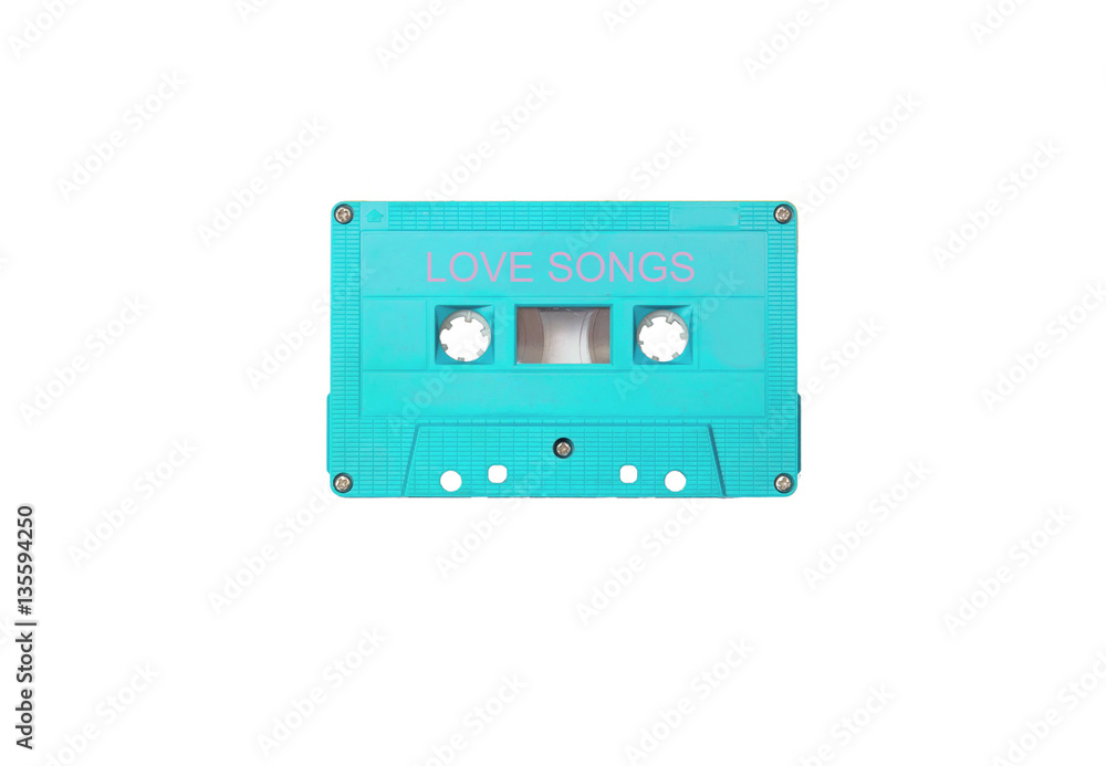 Fototapeta premium vintage audio cassette tape ,love songs