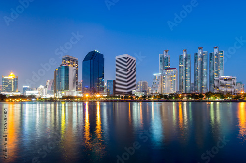 The high-rise buildings in downtown of Bangkok, Thailand © Aong SWL