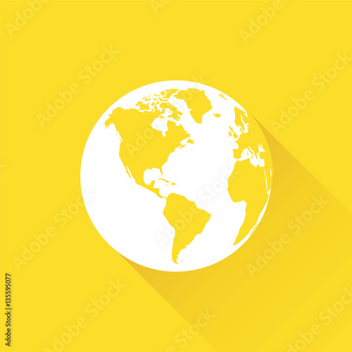 yellow earth with long shadow