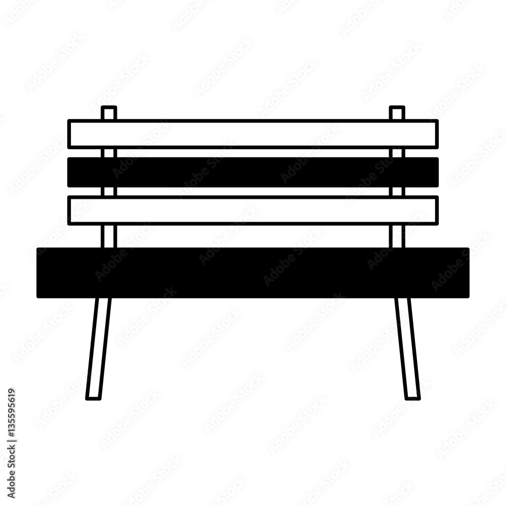 Fototapeta park chair isolated icon vector illustration design