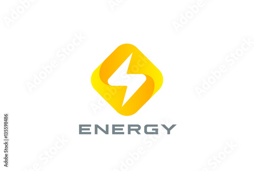 Flash Logo design Thunderbolt symbol Energy Power electric speed