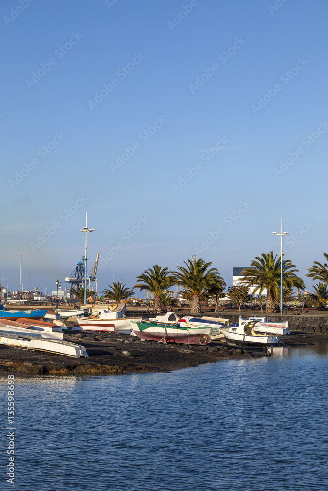 yacht harbor in Arrecife, Spain