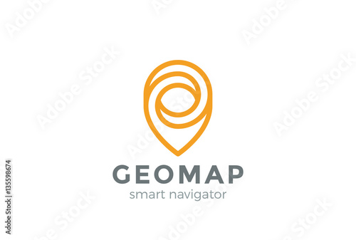Geo Map Point Location Logo Pin City locator Gps navigation icon