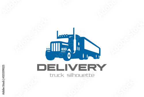 Cargo Delivery Truck Logo design Logistic Heavy lorry car icon
