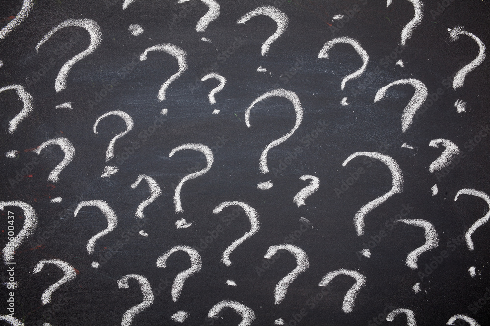 Question mark. Drawing on the chalk board. For your design Question mark. Drawing on the chalk board. For your design