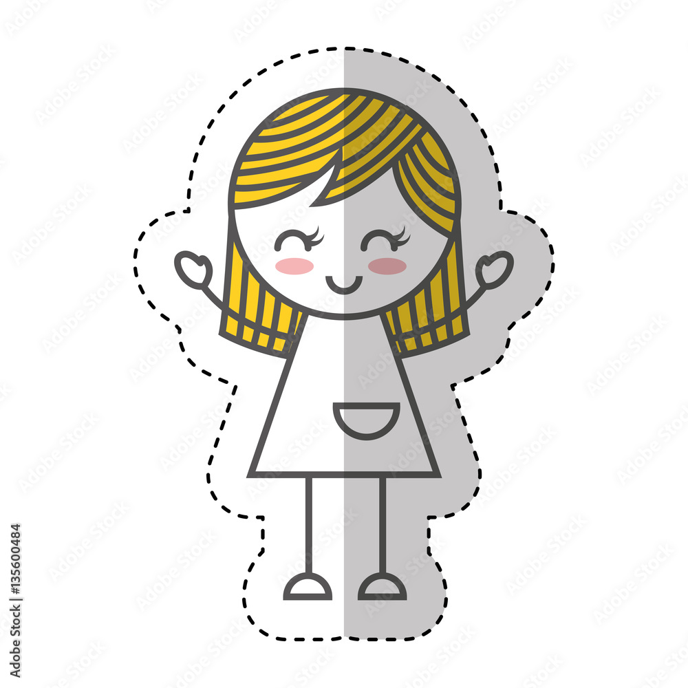 cute girl character icon vector illustration design cute girl character icon vector illustration design