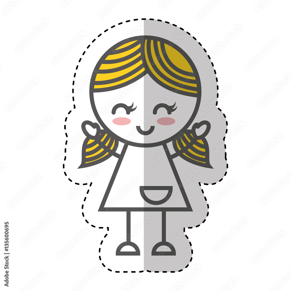 cute girl character icon vector illustration design cute girl character icon vector illustration design
