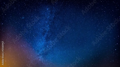Milky way and starry sky