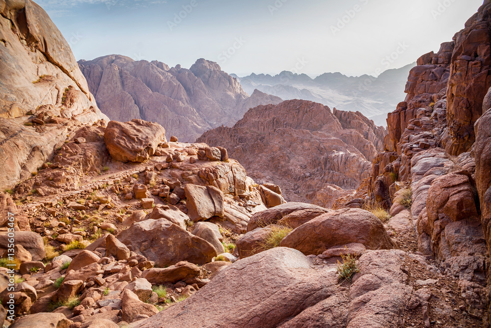 beautiful views of the Sinai mountains in Egypt