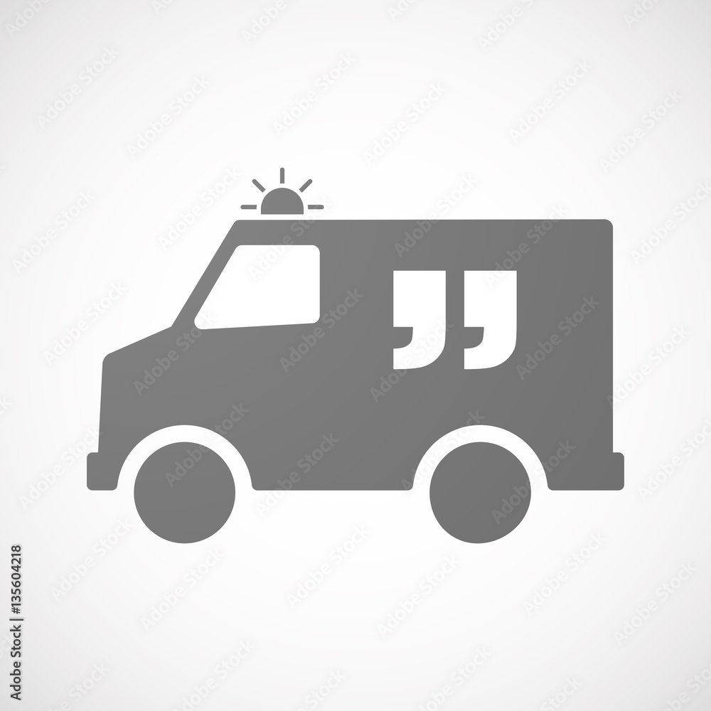 Isolated ambulance with quotes Isolated ambulance with quotes