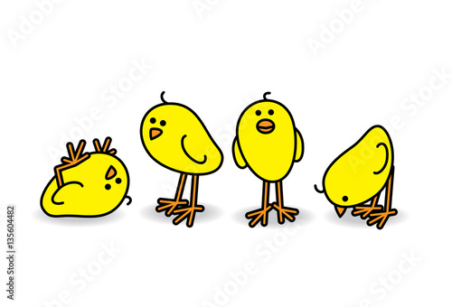 Four Chicks in a Casual Group
