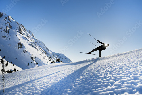 kayakçı & kayakçı silüet