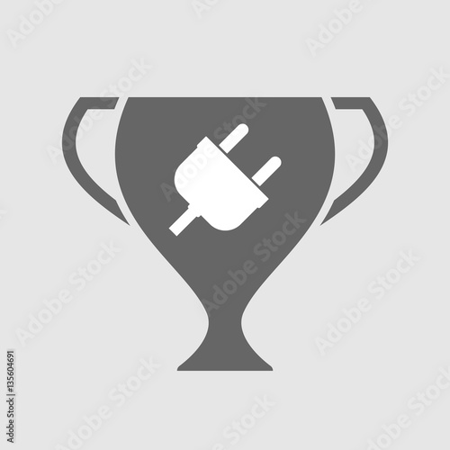 Isolated award cup with a plug
